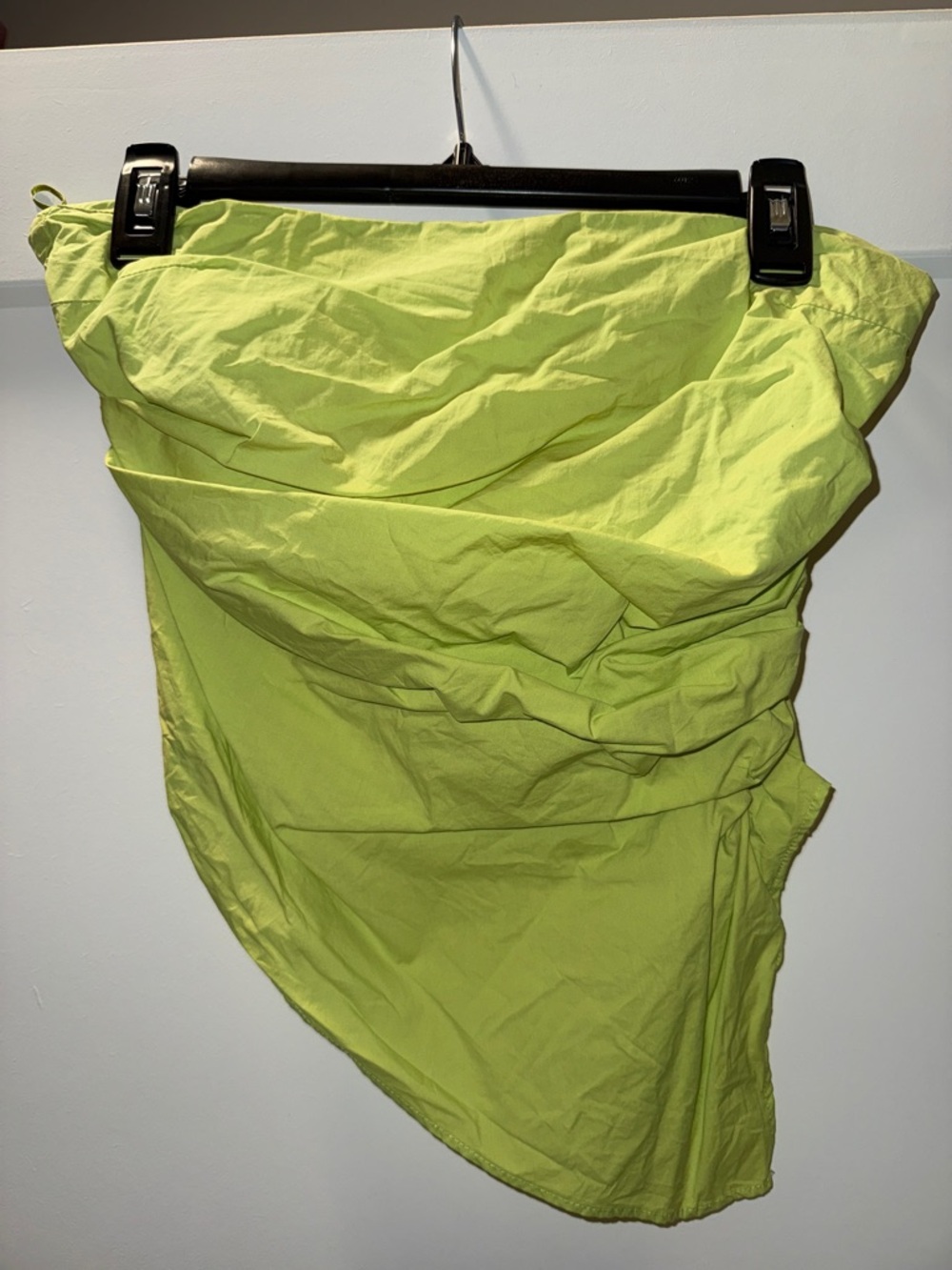 Zara Bright Lime Green Strapless Dress